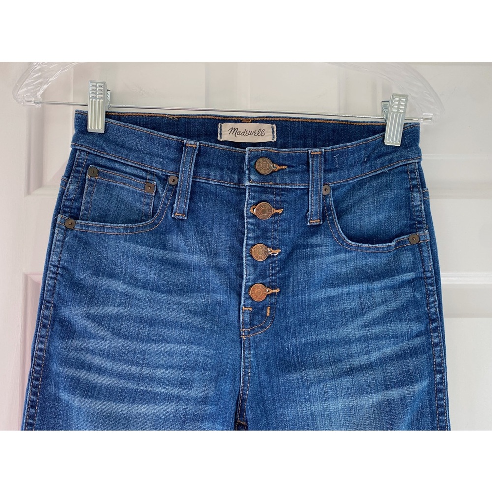 Madewell 10" High-Rise Skinny Jeans: Chewed-Hem Edition Size 26 - Picture 14 of 15